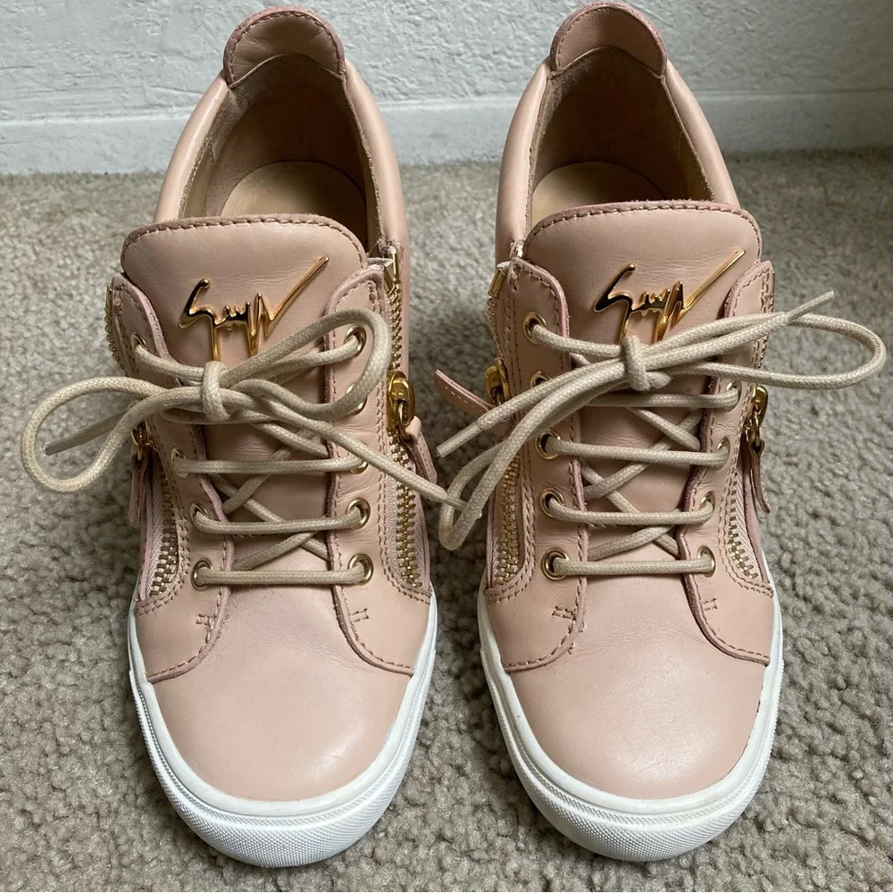 Giuseppe Zanotti Lorenz Zip Front Platform Wedge Sneaker - Picture 3 of 13